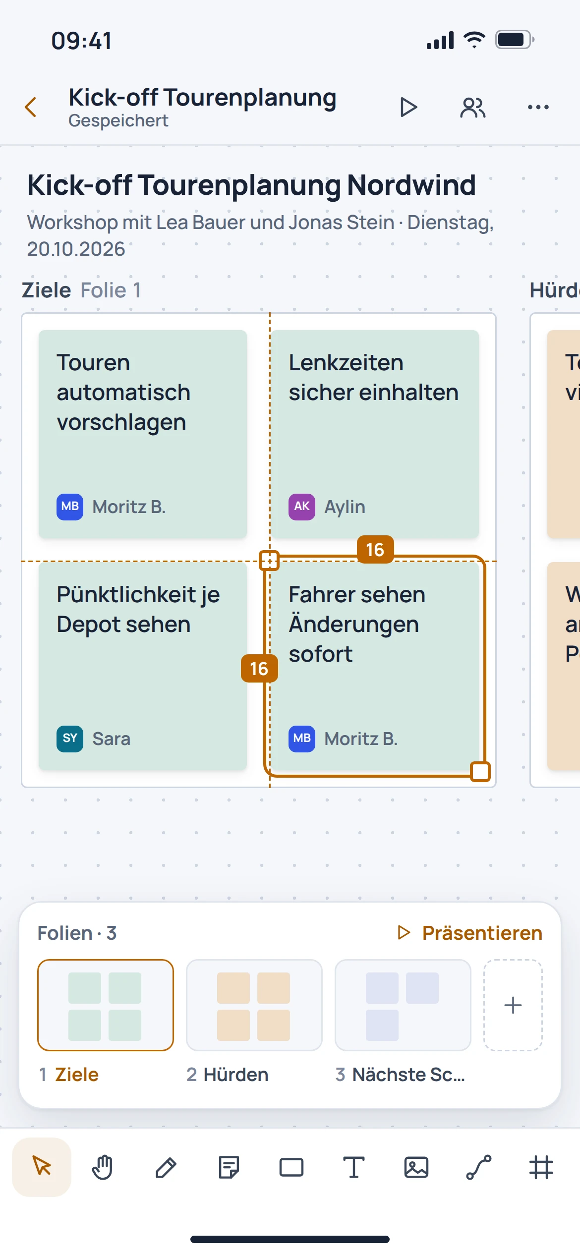 EU Board: mobile Konzeptvorschau