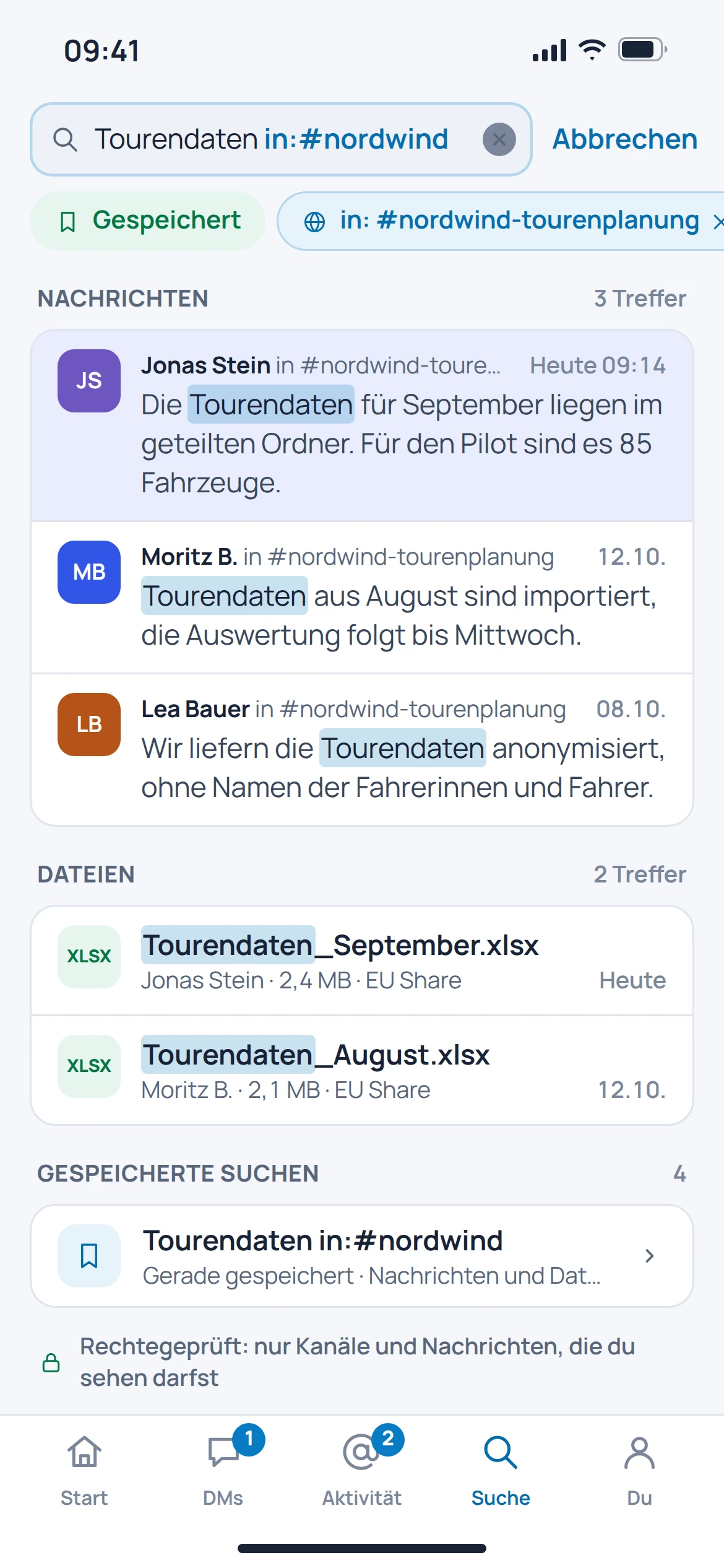 EU Chat: mobile Konzeptvorschau