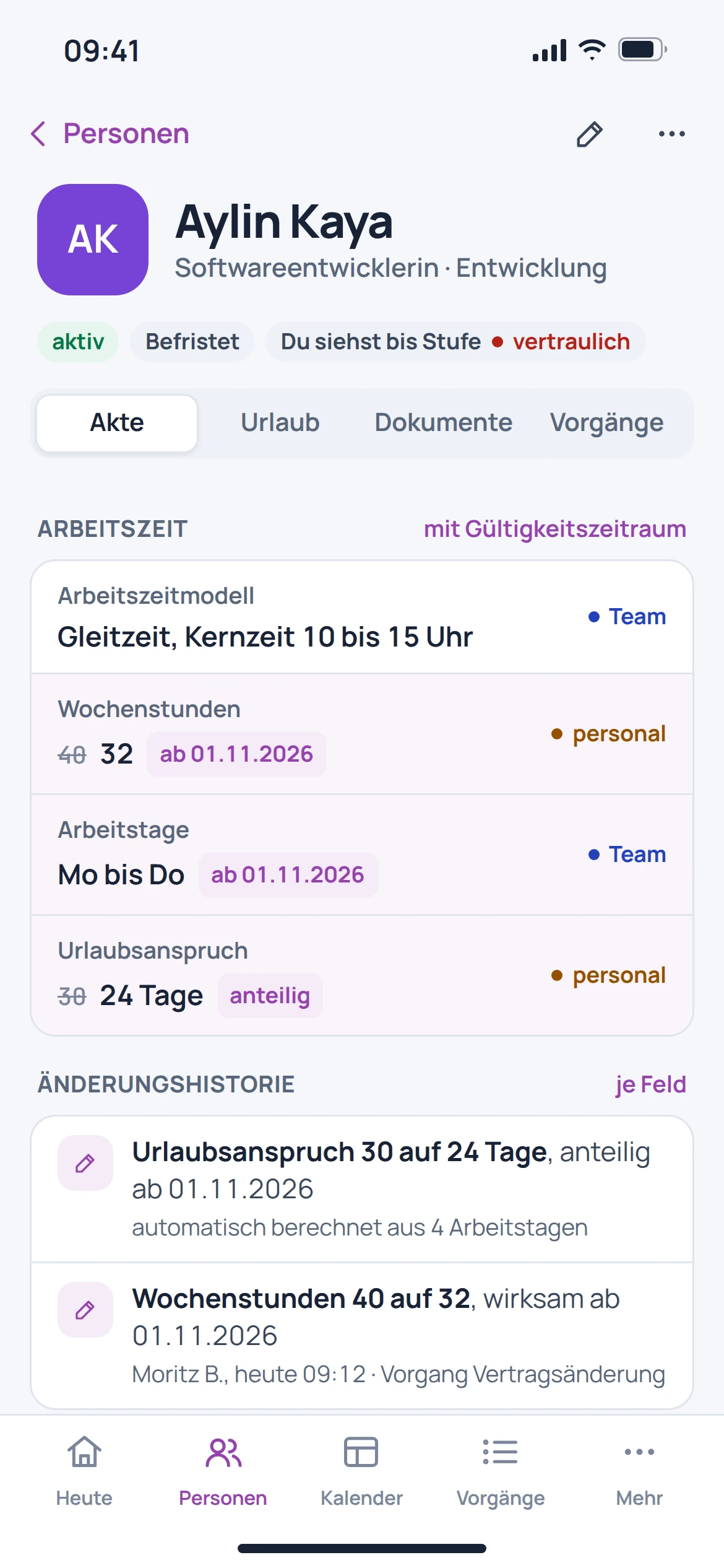 EU HR: mobile Konzeptvorschau