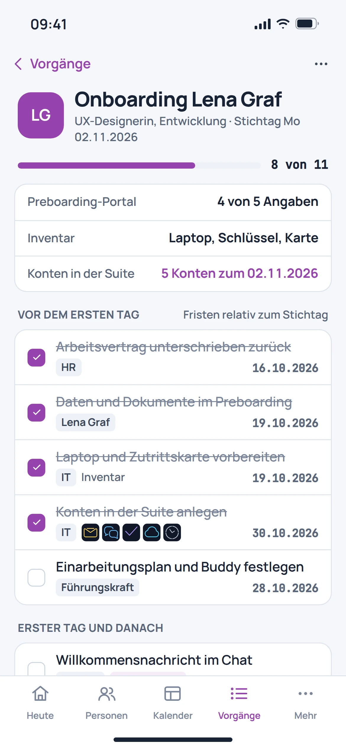 EU HR: mobile Konzeptvorschau