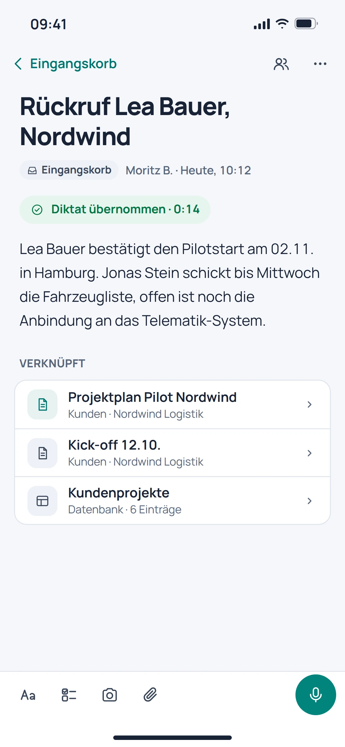 EU Notes: mobile Konzeptvorschau