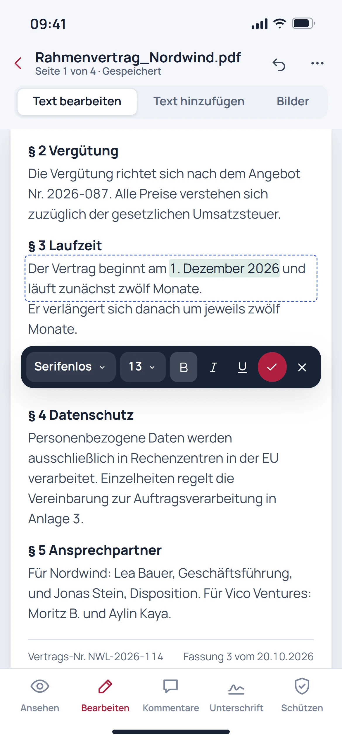 EU PDF: mobile Konzeptvorschau