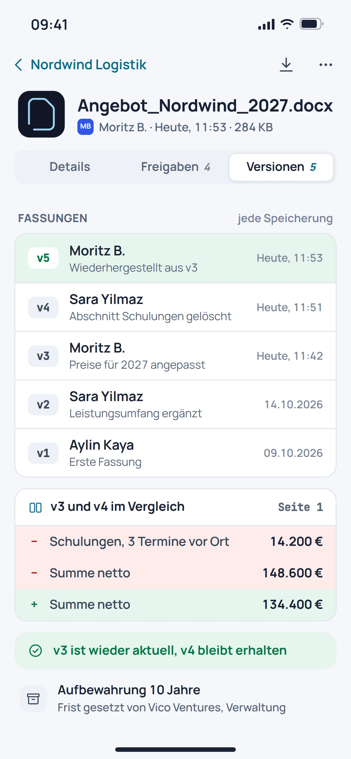 EU Share: mobile Konzeptvorschau
